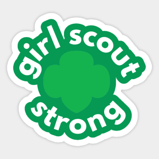 Standing Girl Scout Strong! Sticker